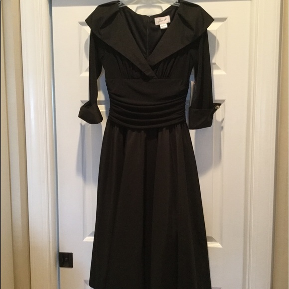 portrait collar cocktail dress
